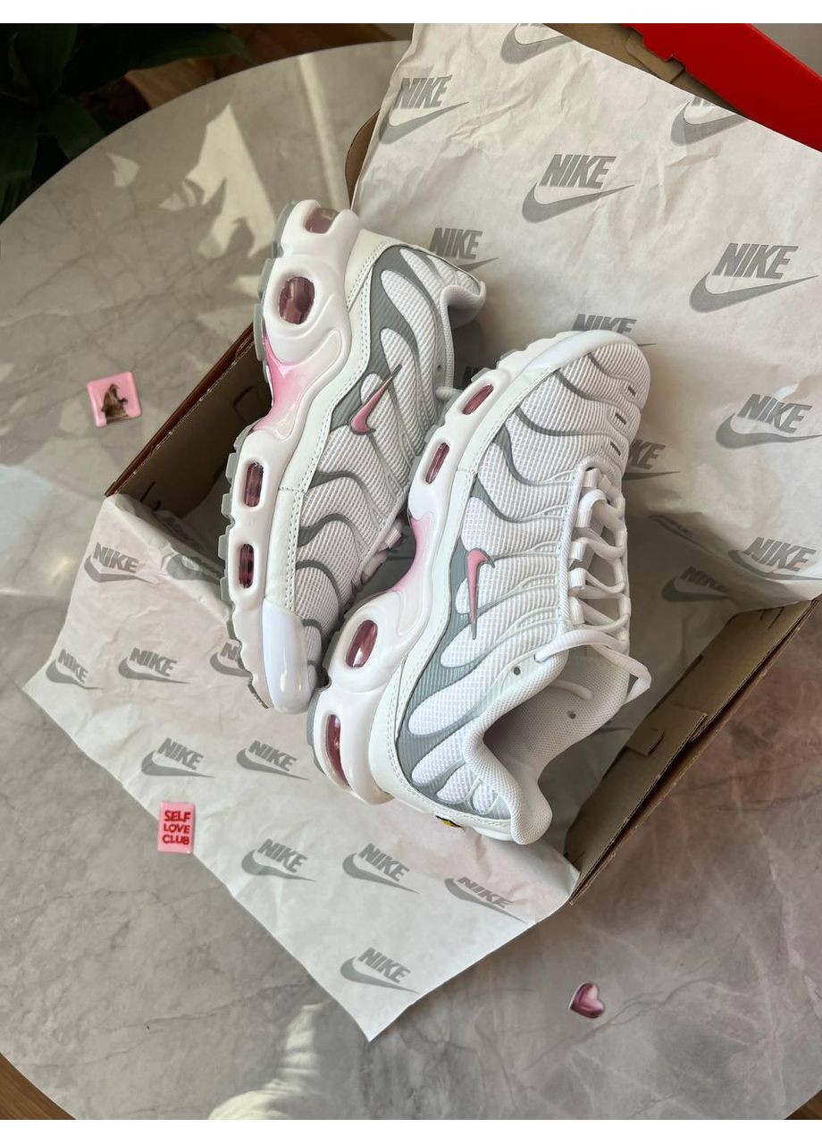 КРОССОВКИ ЖЕНСКИЕ NIKE AIR MAX TN + WHITE PINK НАЙК АИР МАКС ТН ПЛЮС No Brand розовые демисезоны (367173028)