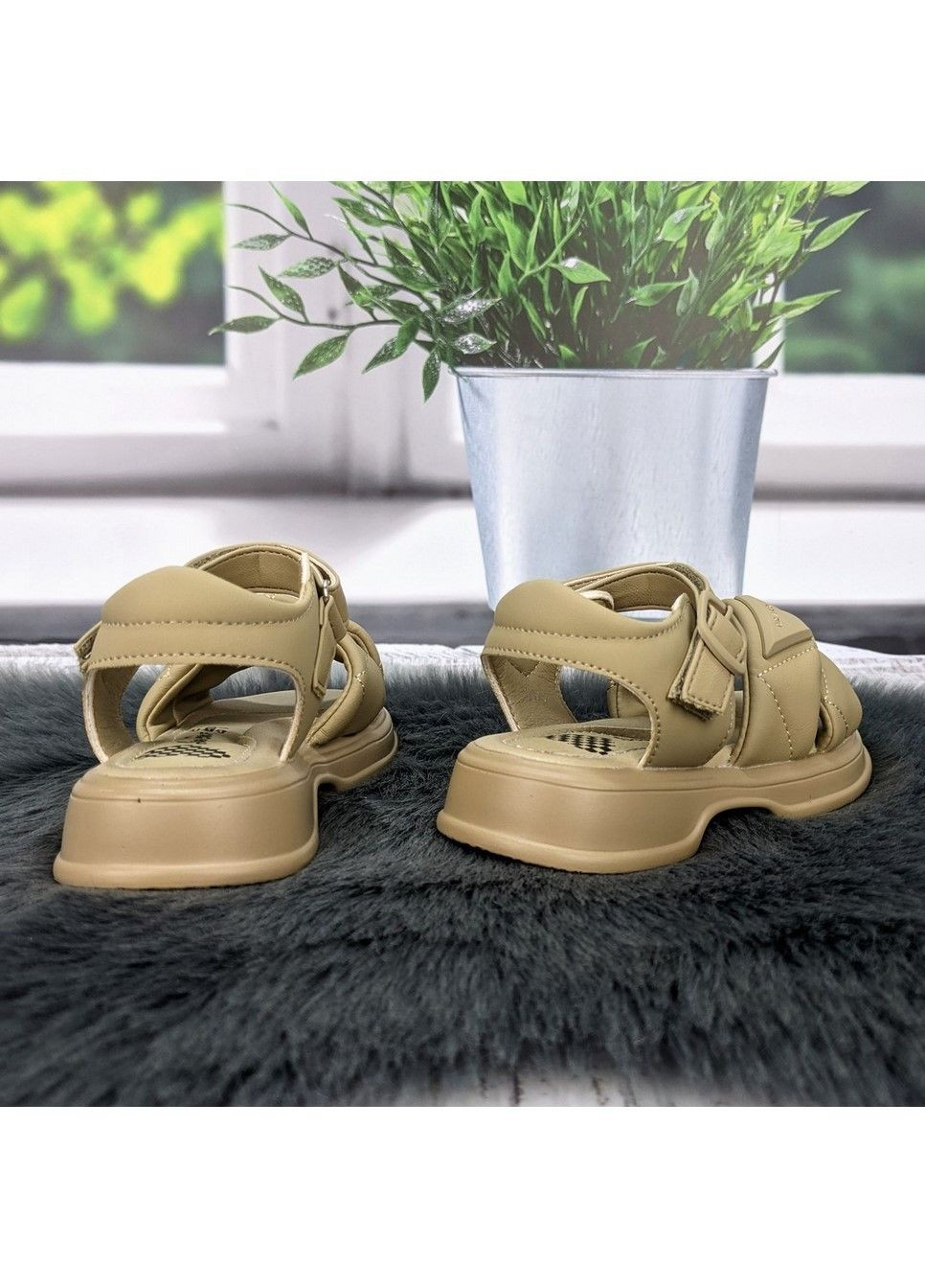 Кофейные босоножки сандалии детские для девочки Jong Golf