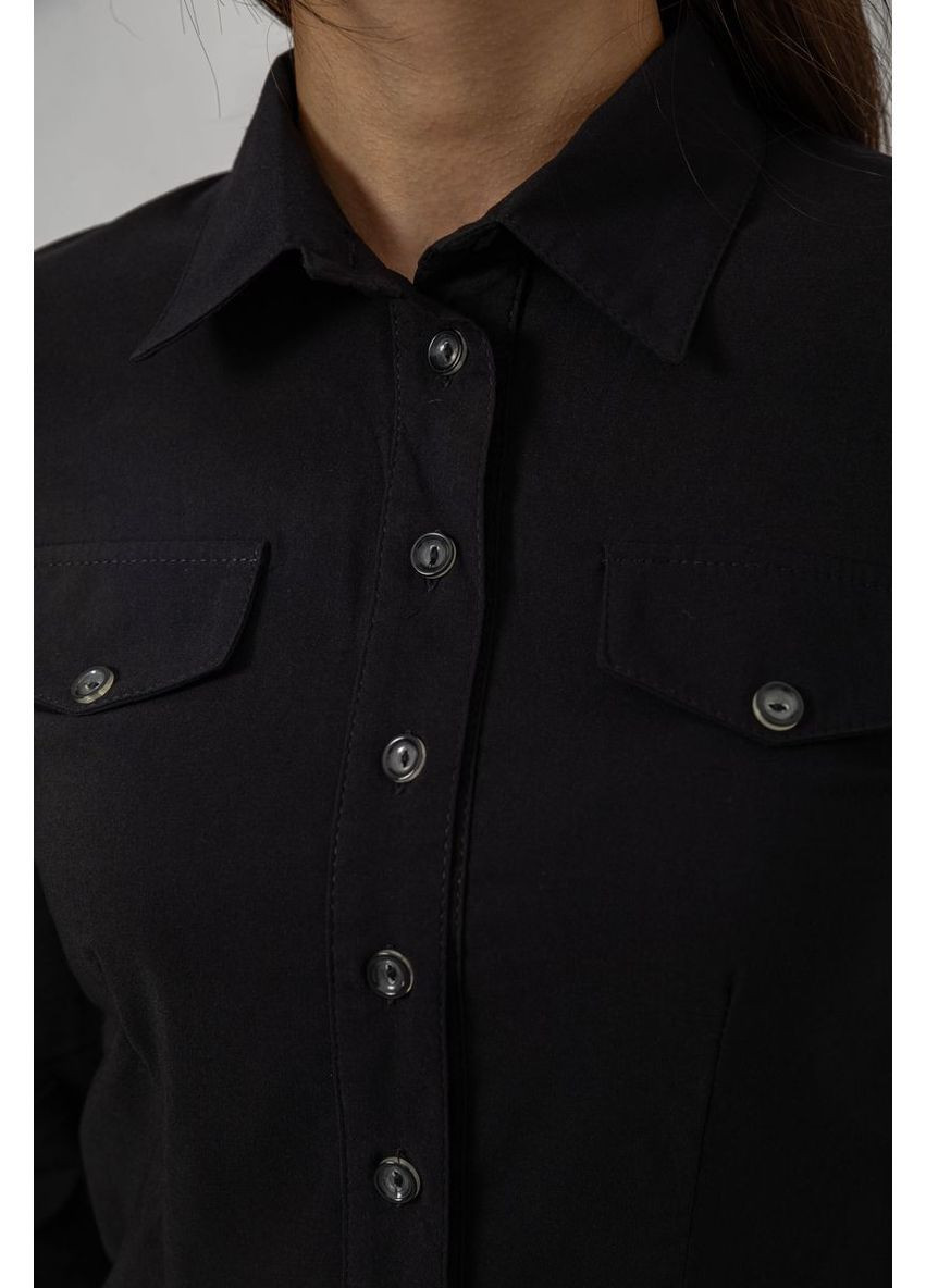 Черная кэжуал рубашка Ager