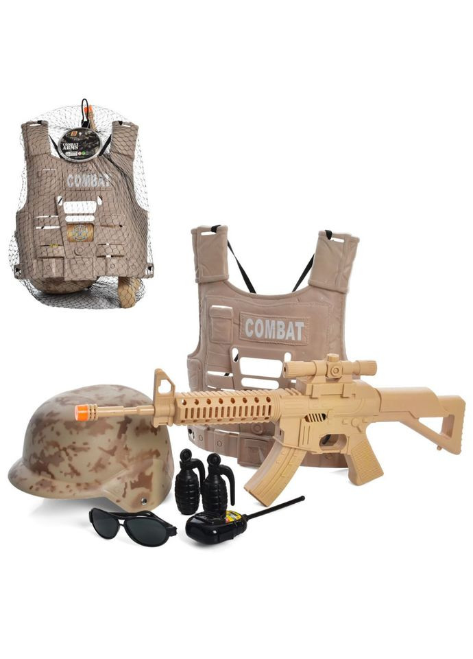 Детский набор с оружием "Combat" SW-207 жилет, каска, очки, рация Bambi (364962053)