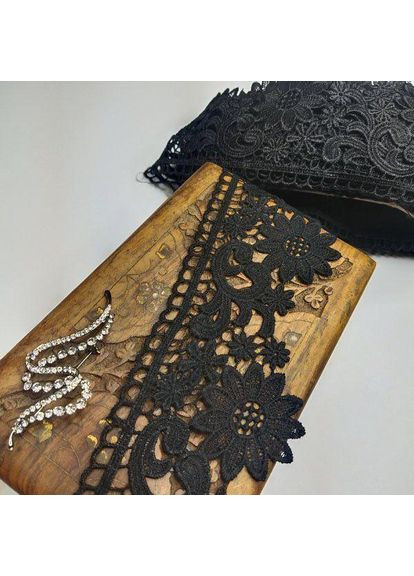 Кружево макраме 8,5 см (13м) Цвет - Черный (34-C70072-2) Plus-plus (352747193)