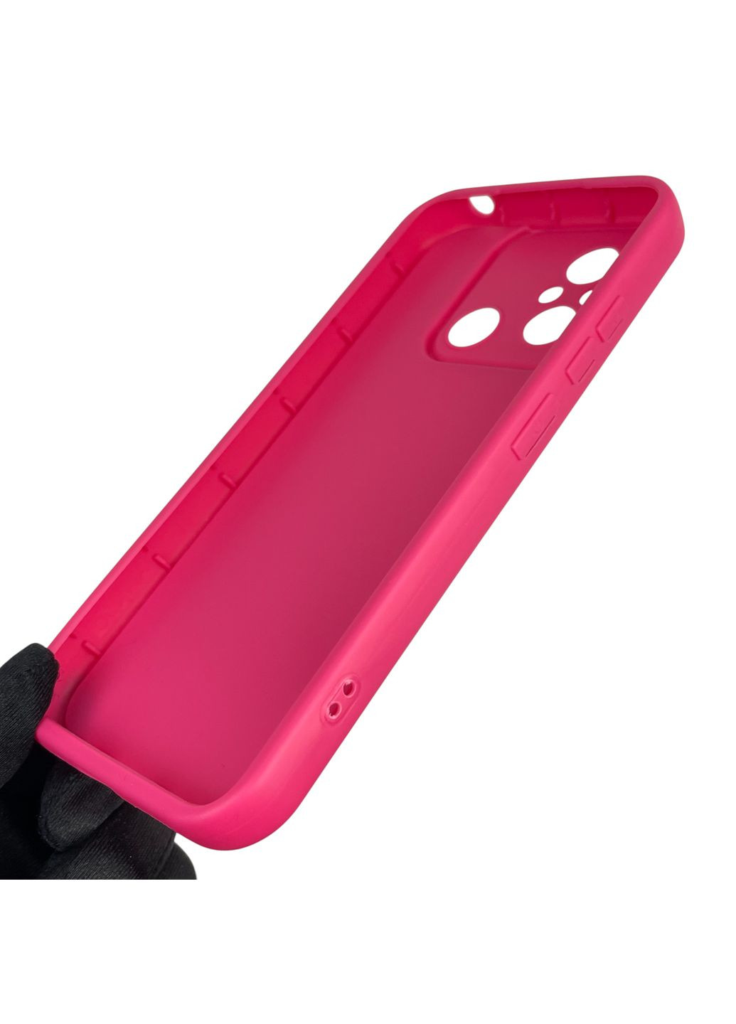 Чохол силіконовий Soft Touch з 3D принтом для Redmi 12C малиновий (Повний захист камери) Xiaomi (371653077)