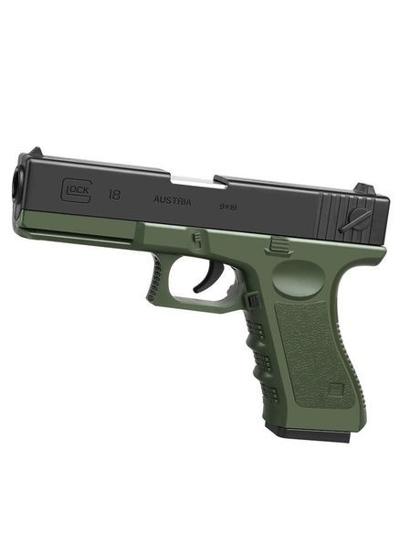 Дитячий Пістолет з мішенню Glock 18C на кульках з гільзами та Глушником Huada Toys (370776272)