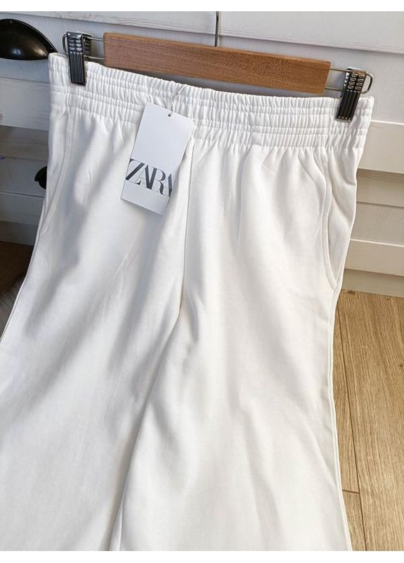 Білі штани interlock Zara (360543792)