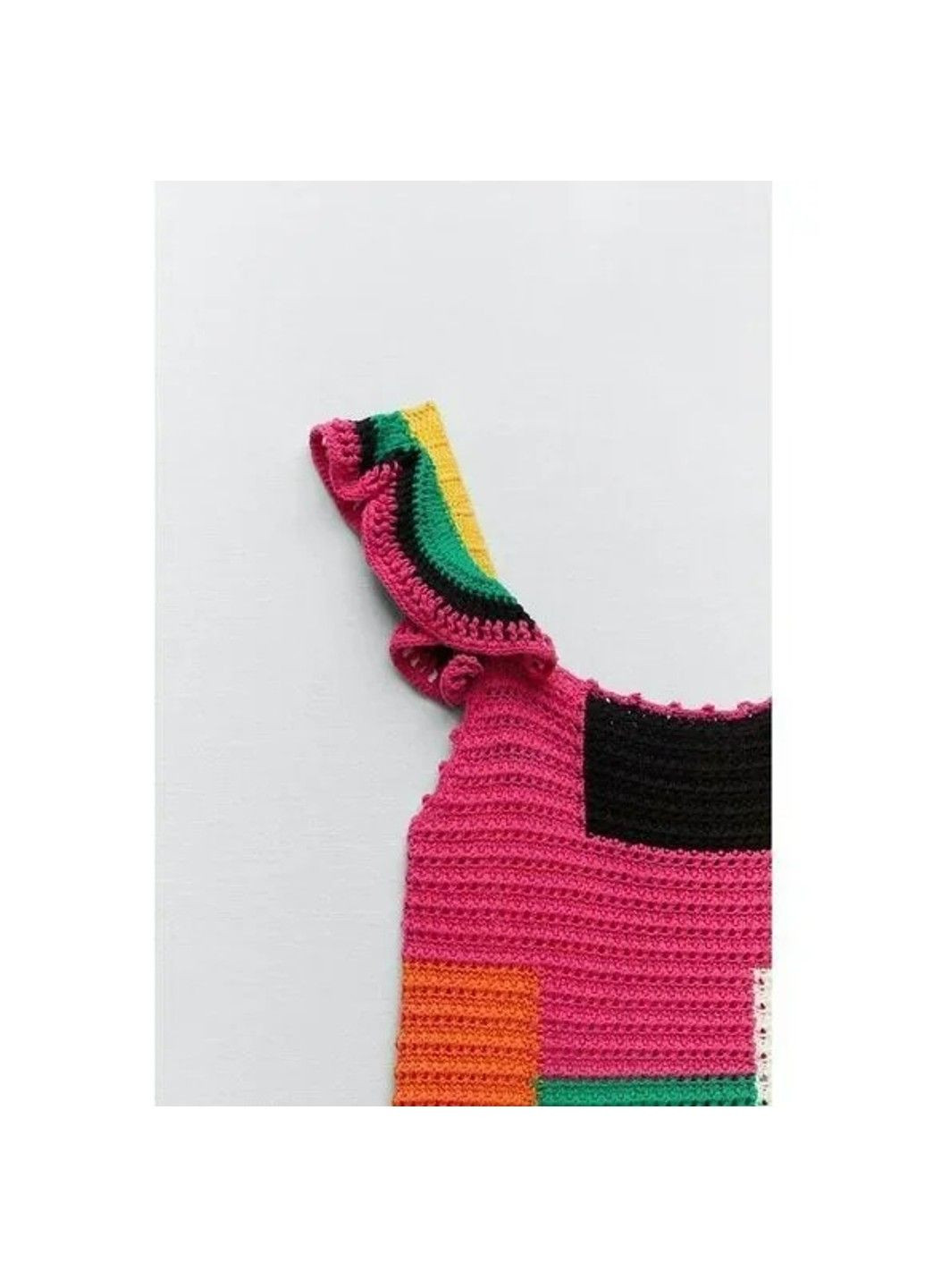 Комбінована сукня жіноча limited edition color block crochet mini dress size small Zara