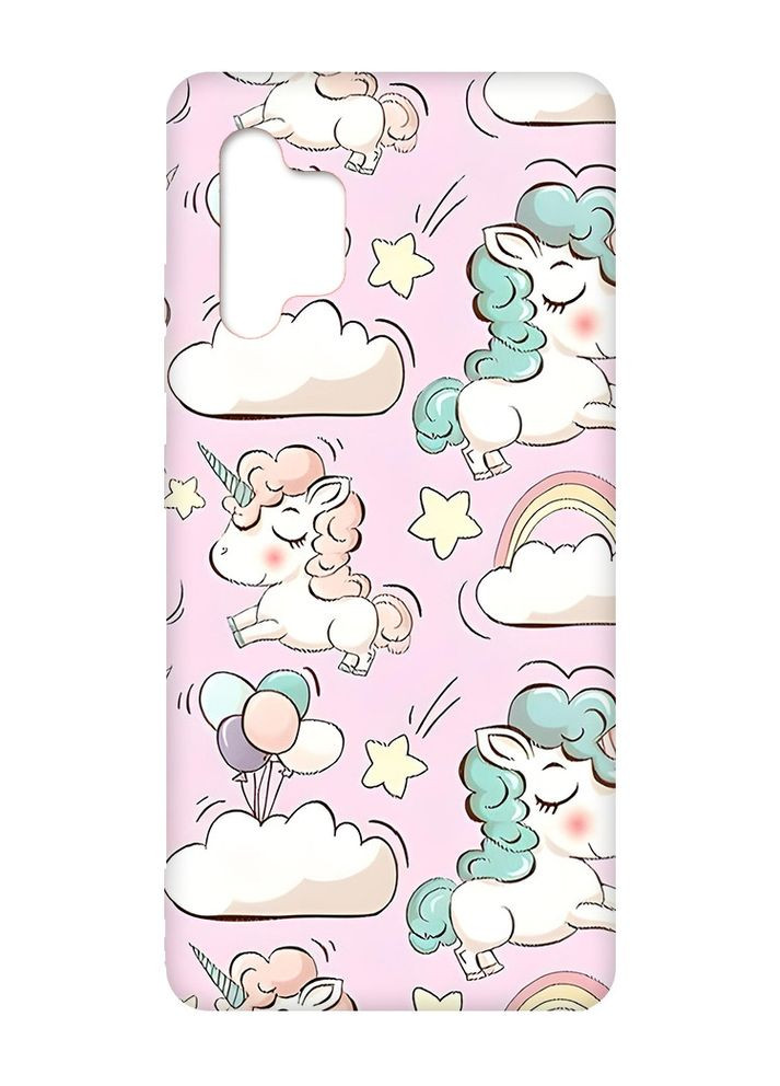 Чехол с красными боками на Samsung Galaxy A32:: Единороги (принт 106) Creative (360680276)