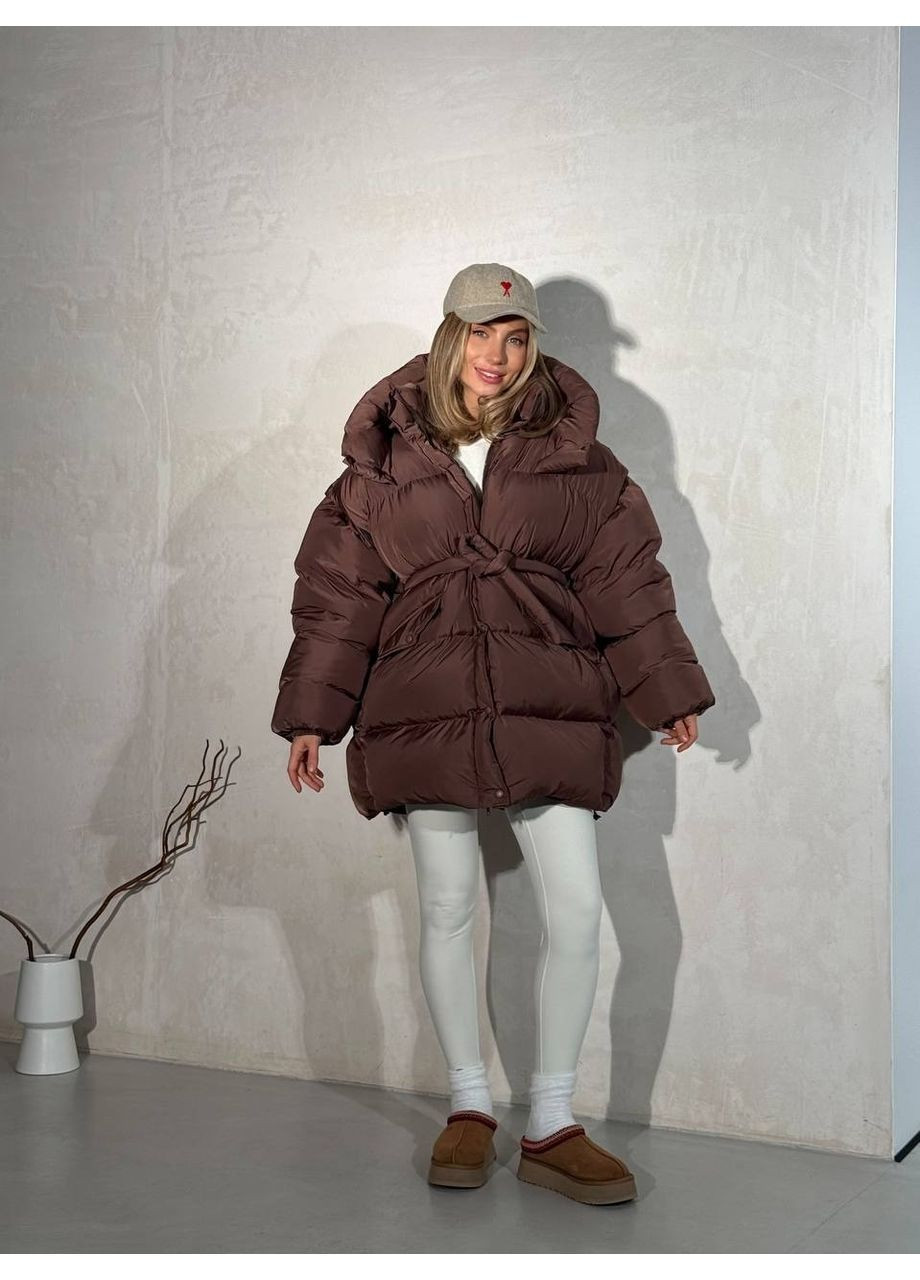 Коричневий зимній Пуховик milirud
