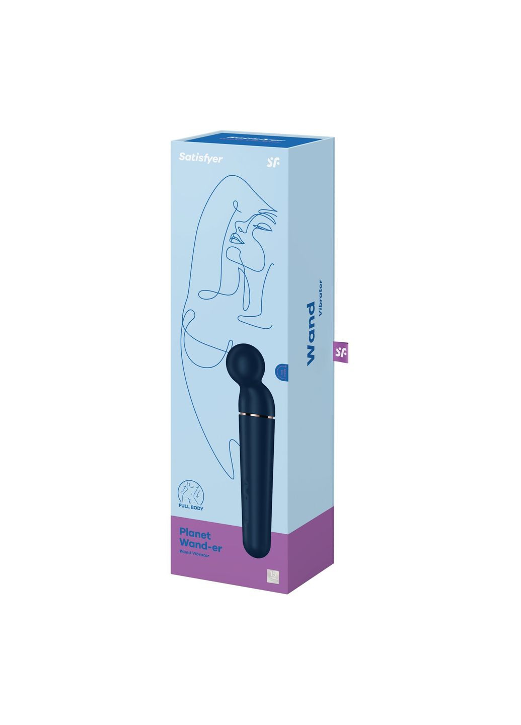 Вибромассажер Planet Wand-er Blue/Rosegold, очень мощный, беспроводной Satisfyer (366875997)