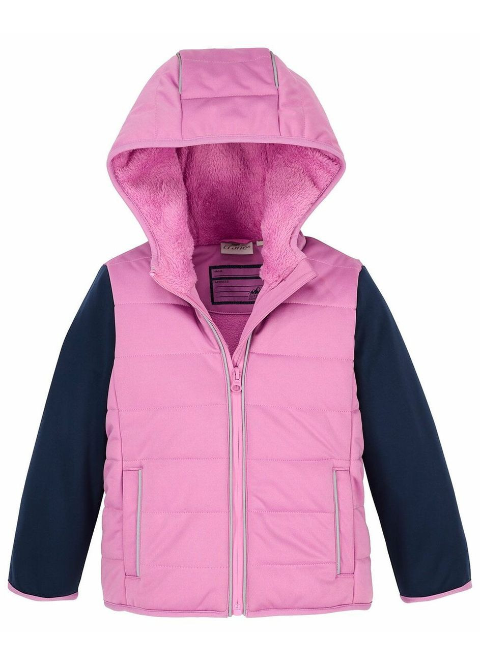 Рожева демісезонна куртка softshell утеплена на флісовій підкладці для дівчинки 816122/39 рожевий Crane