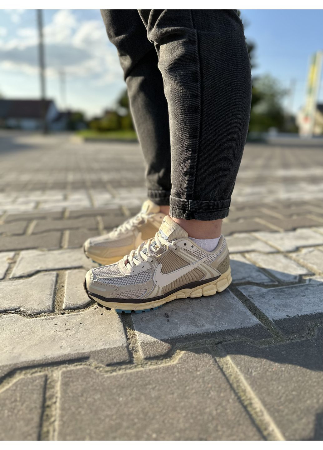 Бежеві Осінні кросівки чоловічі nike zoom vomero 5 beige найк аір зум вомеро 5 No Brand