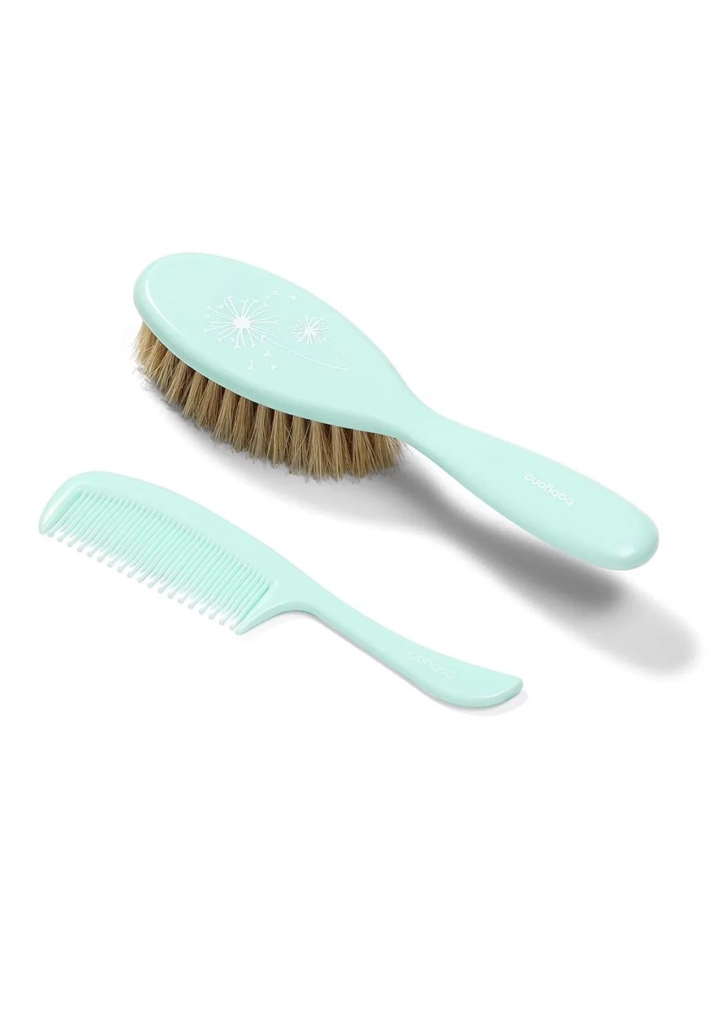 Щетка и расческа для волос с натуральной мягкой щетиной Мятные BabyOno (280941669)