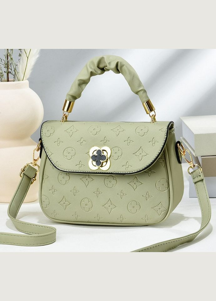 Мини сумочка клатч с тиснением и регулируемым ремнем из экокожи мятная (sku_1230М) No Brand (330575772)