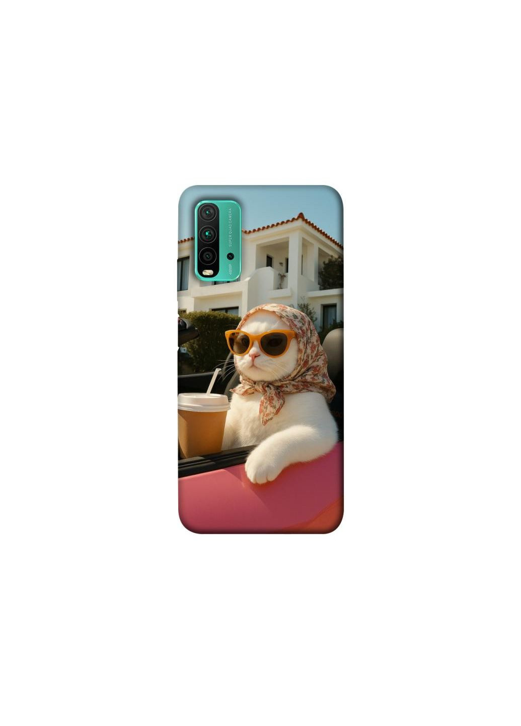 Чехол на Xiaomi Redmi Note 9 4G / Redmi 9 Power Stylish Cat Cruise Frontalka (352203863)