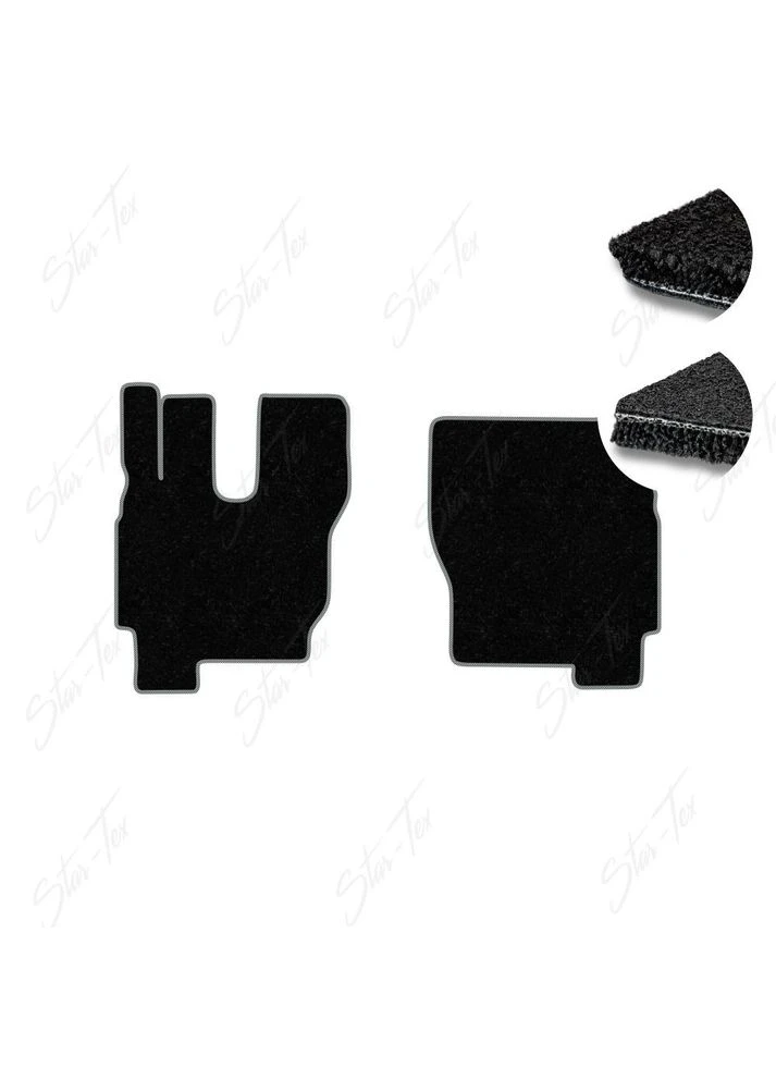 Комплект ковриков в салон на Volvo FM (2001 - 2013) текстиль/Magnum Черный + Серый Star-Tex (385148826)