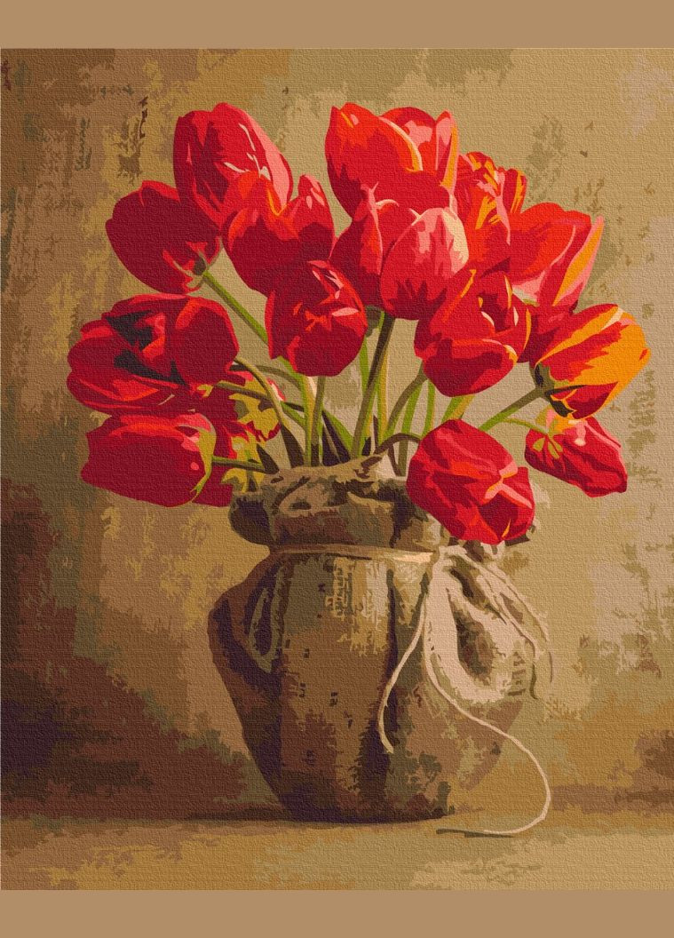 Картина по номерам "Букет домашних тюльпанов" 40x50 см Brushme (371804509)