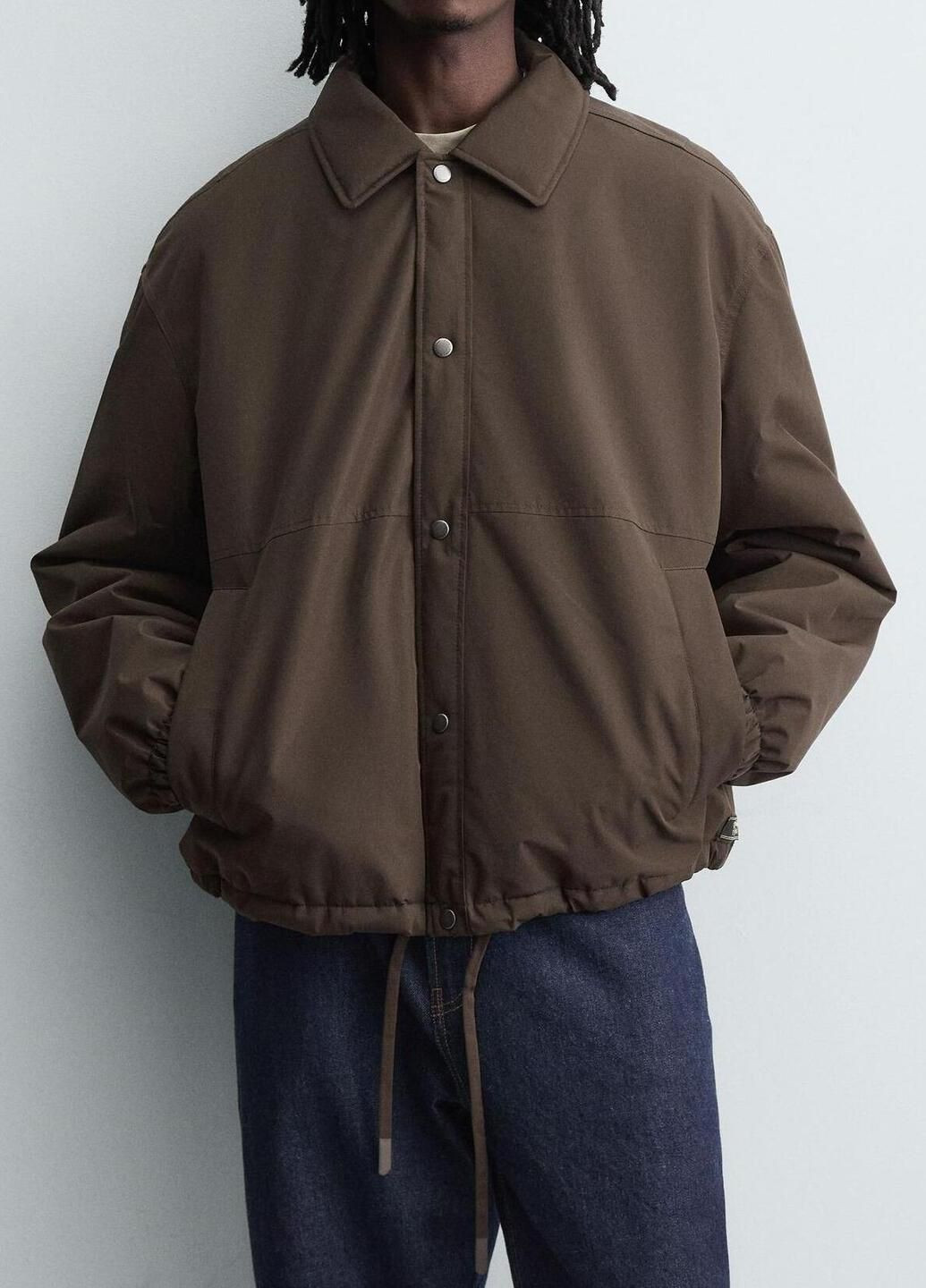 Коричнева демісезонна куртка Zara