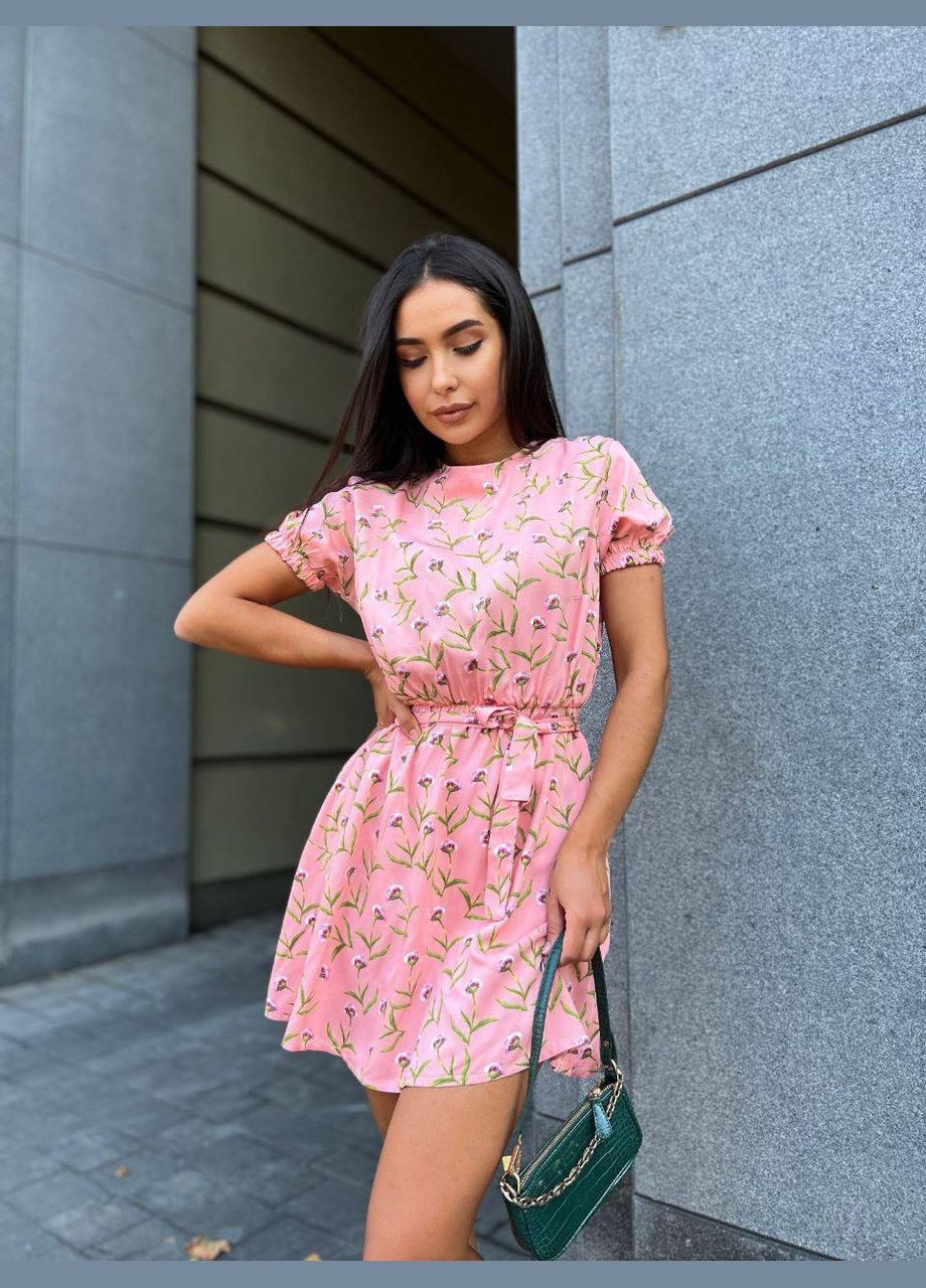 Пудрова легка сукня пудрового кольору 28381 No Brand