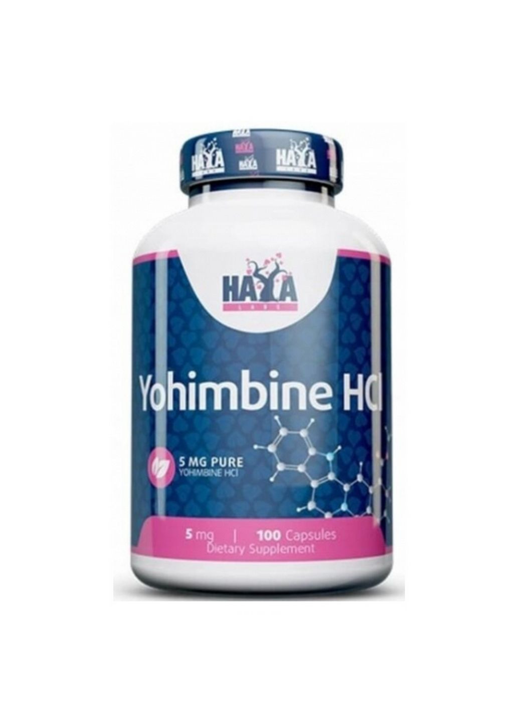 Стимулятор тестостерона Yohimbine HCL 5 mg, 100 капсул Haya Labs (293338195)