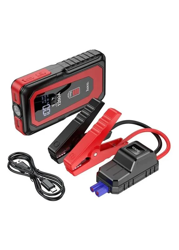 Автомобильное пуско-зарядное устройство car emergency starter power bank (10000mAh) Black (6942007635530) Hoco QS3 Victory (400048067)