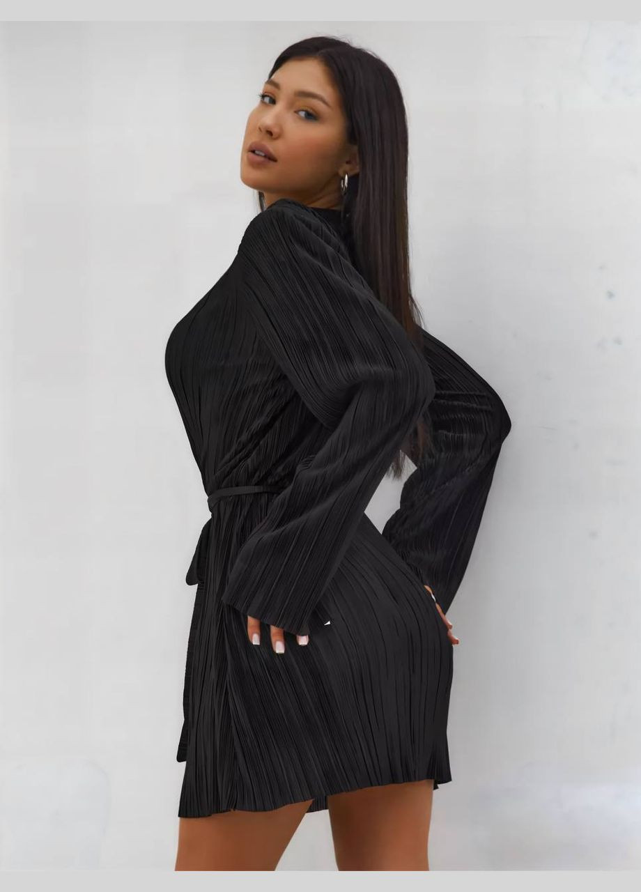 Чорна повсякденний жіноча сукня No Brand однотонна