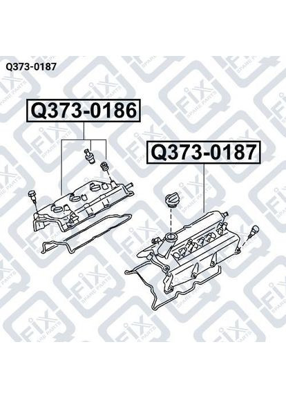 Кришка клапанів Q373-0187 OEM 13264-ZA30A Nissan Murano Z50 2002–2007 Q-FIX (370048956)