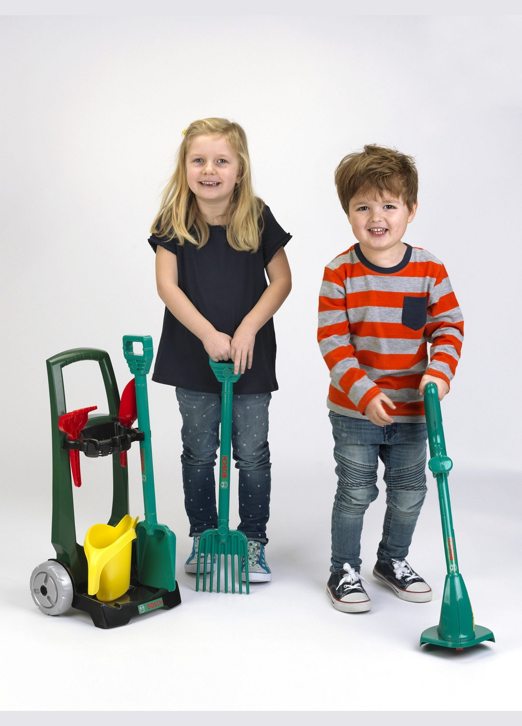 Дитячий візок з аксесуарами Klein Garden Trolley для дітей від 3 до 6 років (7 іграшкових інструментів) 2751 (9002) Bosch (263433402)