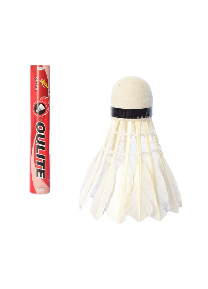 Набор воланчиков в колбе MS 0152 белый, перо 12 штук Bambi (344390948)