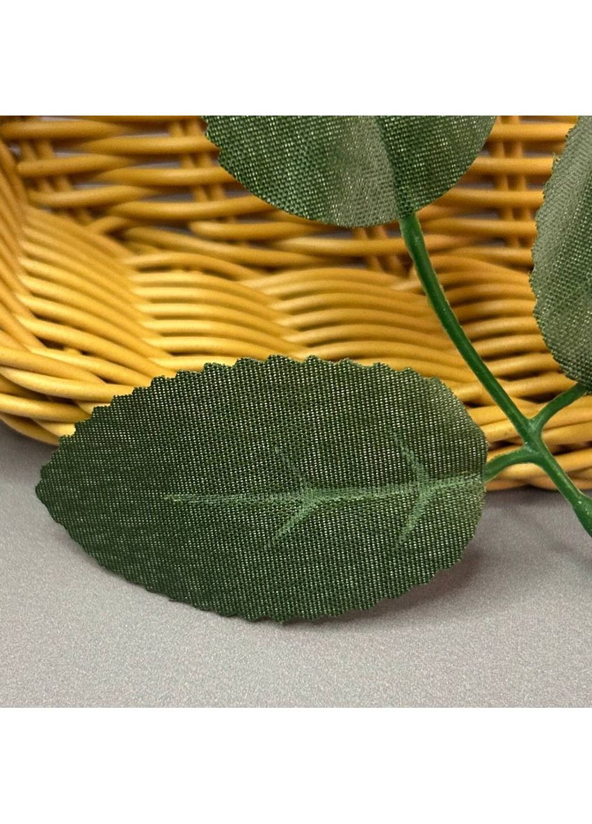 Лист искусственный под розу 3-ка, 13 см - зеленый. Plus-plus (354793949)