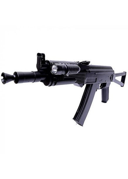 Страйкбольный автомат Калашникова АКСУ-47 P47A с лазером и фонарем на пластиковых шариках 6мм. CYMA (354823845)
