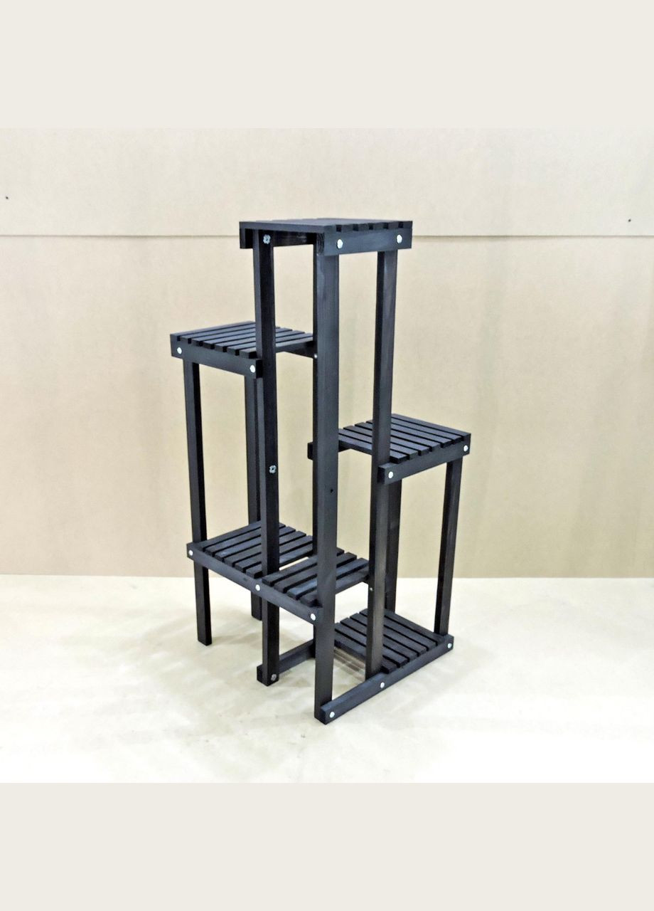 Підставка для квітів з дерева Ангумуа венге (ЦВТ-002812) No Brand (328227836)