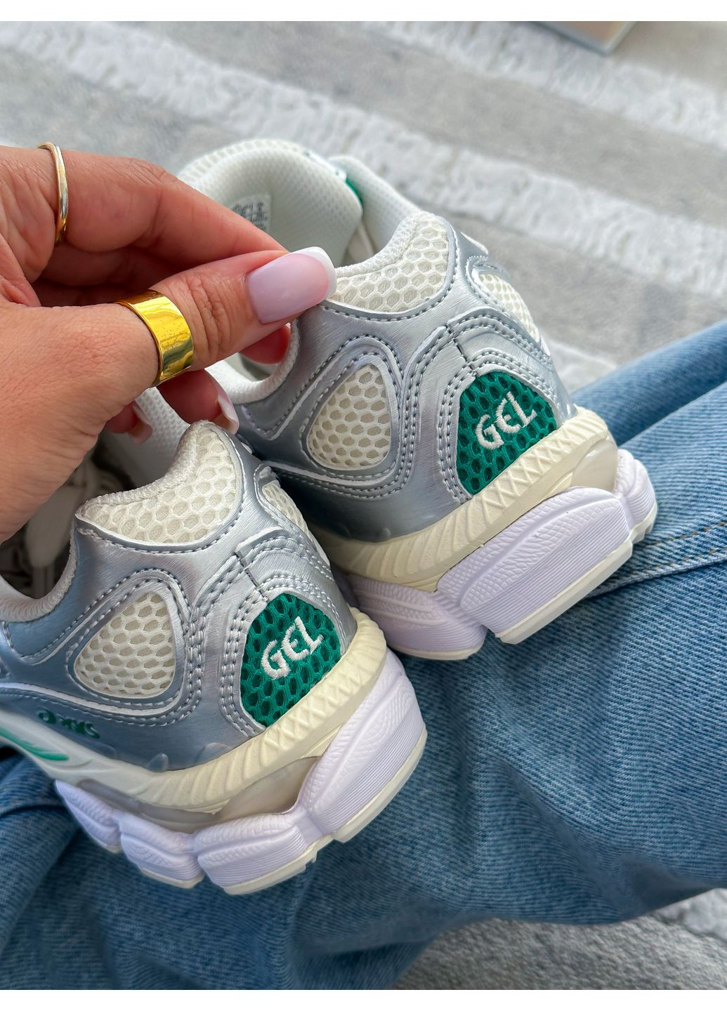 Кросівки жіночі і чоловічі Asics Gel-NYC Kale Cream Green | Асікс Гель-НЮК бежеві No Brand бежеві демісезони (351871623)