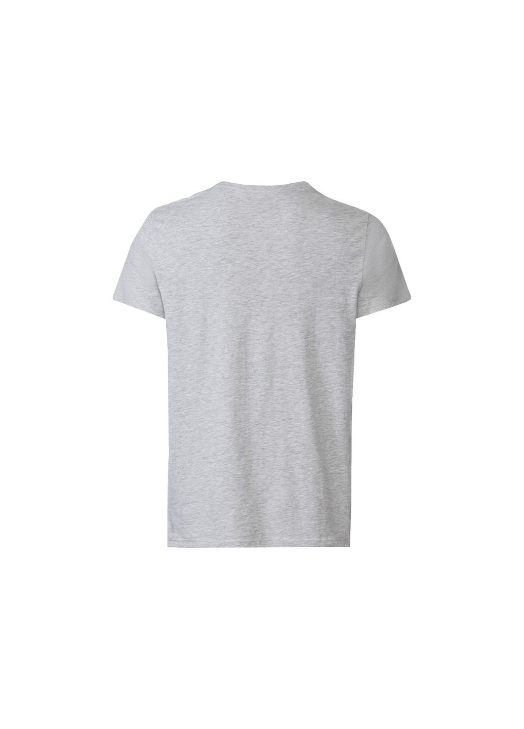 Серая футболка хлопковая з принтом для мужчины lenzing ecovero 418248 Livergy