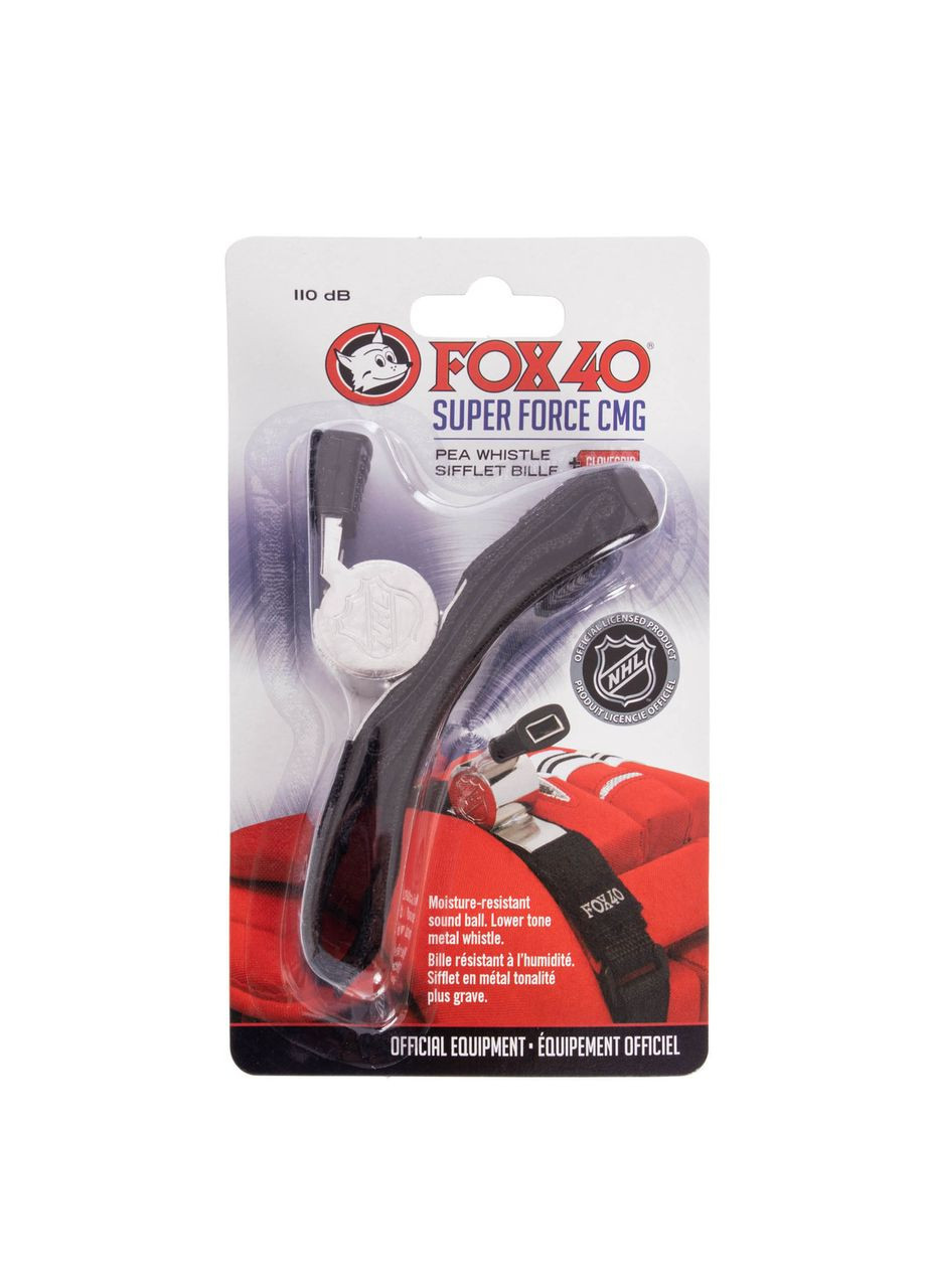 Свисток суддівський металевий SUPER FORCE CMG (110dB, з регульованим ремінцем на липучці, срібний) () (FOX40-9123-1408) Fox 40 (361434002)