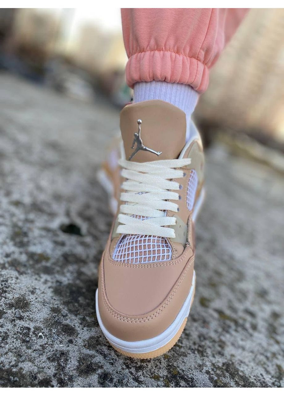 Білі Осінні кросівки чоловічі nike air jordan 4 wmns shimmer dj0675-200 найк аір джордан No Brand