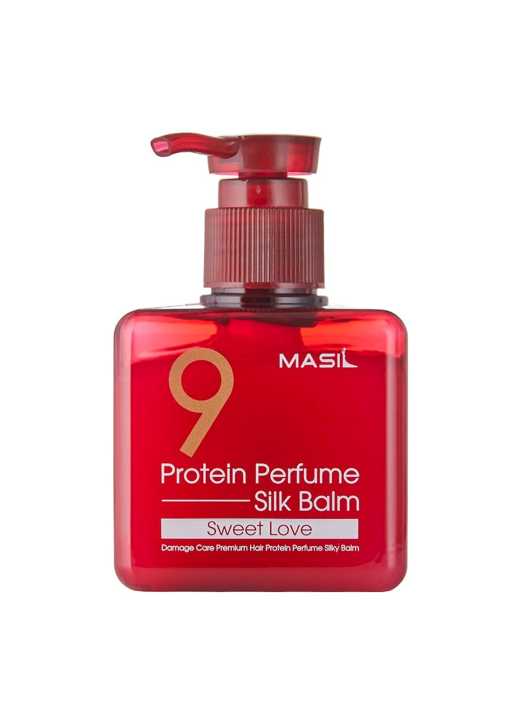 Незмивний бальзам 9 PROTEIN PERFUME SILK BALM SWEET LOVE для захисту волосся з ароматом гібіскуса та троянди, 180 мл MASIL (292740078)