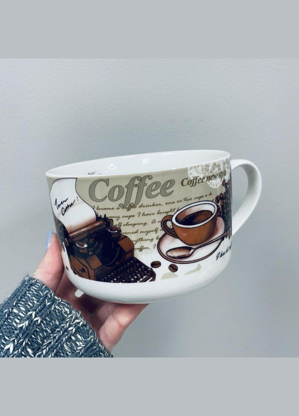 Чашка фарфоровая "Типографская машинка" 700 мл 12,2*9 см XXL 3188 S&T (315345967)