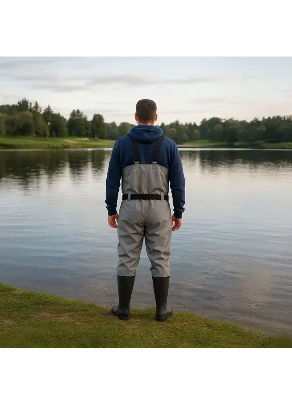 Заброди вейдерси рибальські з підтяжками протиковзкими підошвами чохлом для захисту від холоду спеки (480784-Prob) 43 розмір Unbranded (342616787)
