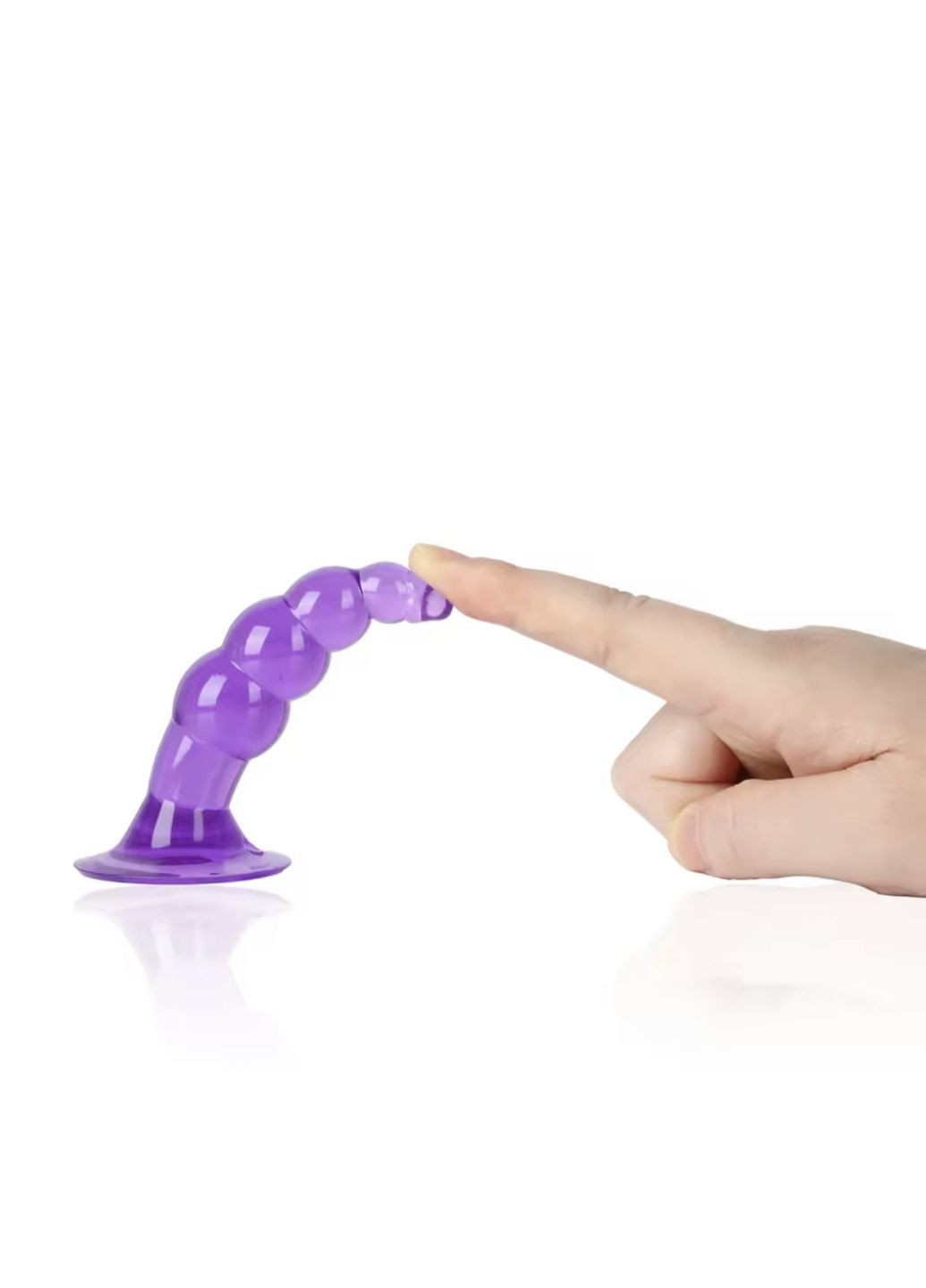 Фіолетова силіконова анальна пробка, м'яка і зручна для інтимного комфорту No Brand (341305866)