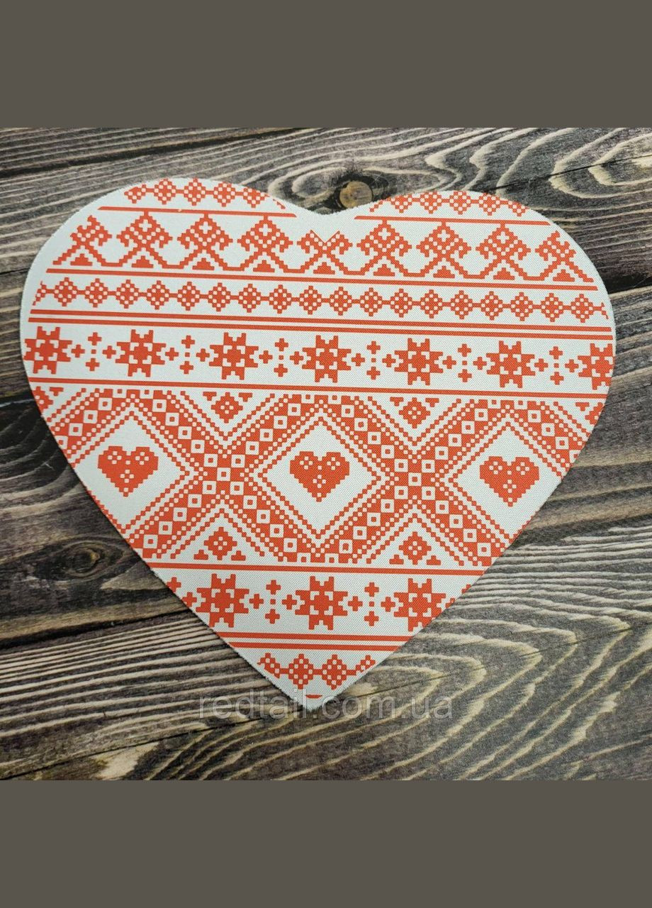 Коврик для мышки "Вышитое сердце" No Brand (328439132)