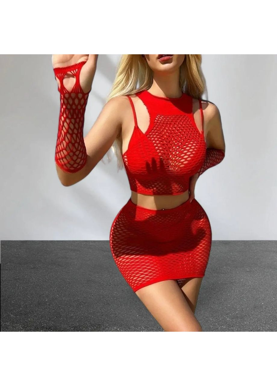 Женский костюм Ariel, Комплект 3в1 для смелых женщин, Комплект с топом, юбкой No Brand костюм Ariel червоний (351865514)