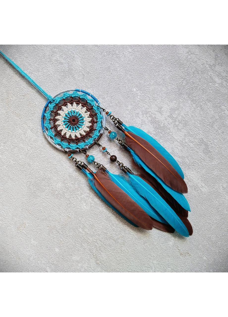 Мини/Авто-ловец снов Denim. Оберег-подвеска в машину. Амулет на зеркало заднего вида Dream Studio (363057555)