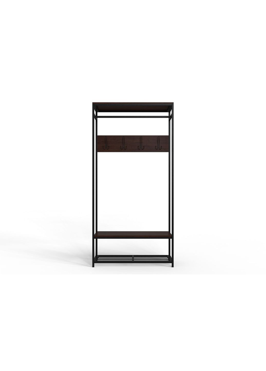 Вешалка напольная Трелис 15 180x90x38 черный ДСП Венге 16мм (FRD-105521) Ferrum-decor (353501186)