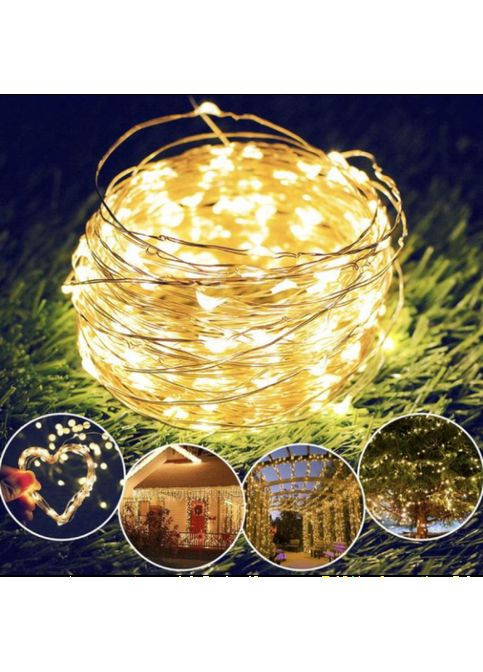 Светодиодная гирлянда Роса 50 метров теплый свет от USB 500 LED 8 режимов с пультом No Brand (370202754)