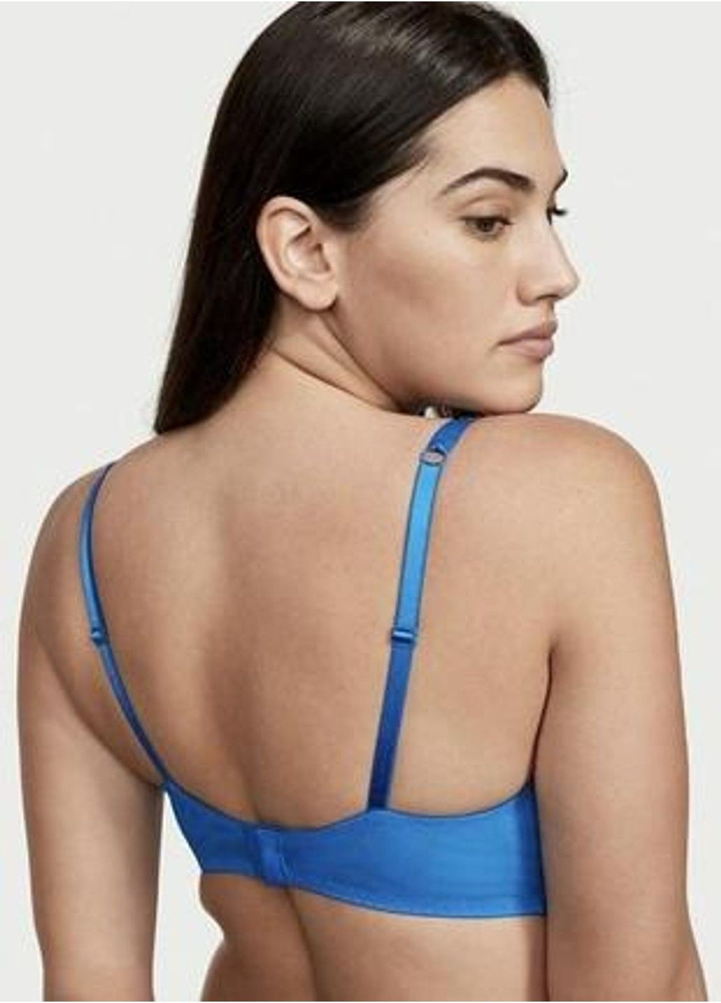 Блакитний бюстгальтер victorias secret shine strap lace ombre push-up bra blue Victoria's Secret