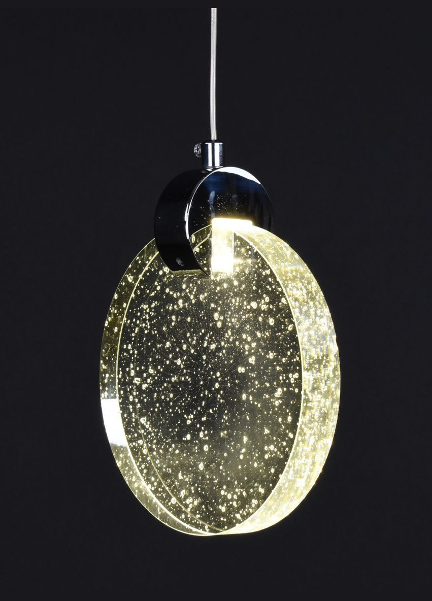 Люстра світлодіодна підвісна LED світильник для квартири на стелю лед 27632 Хром 35-180х10х15 см. Sunnysky (364762180)