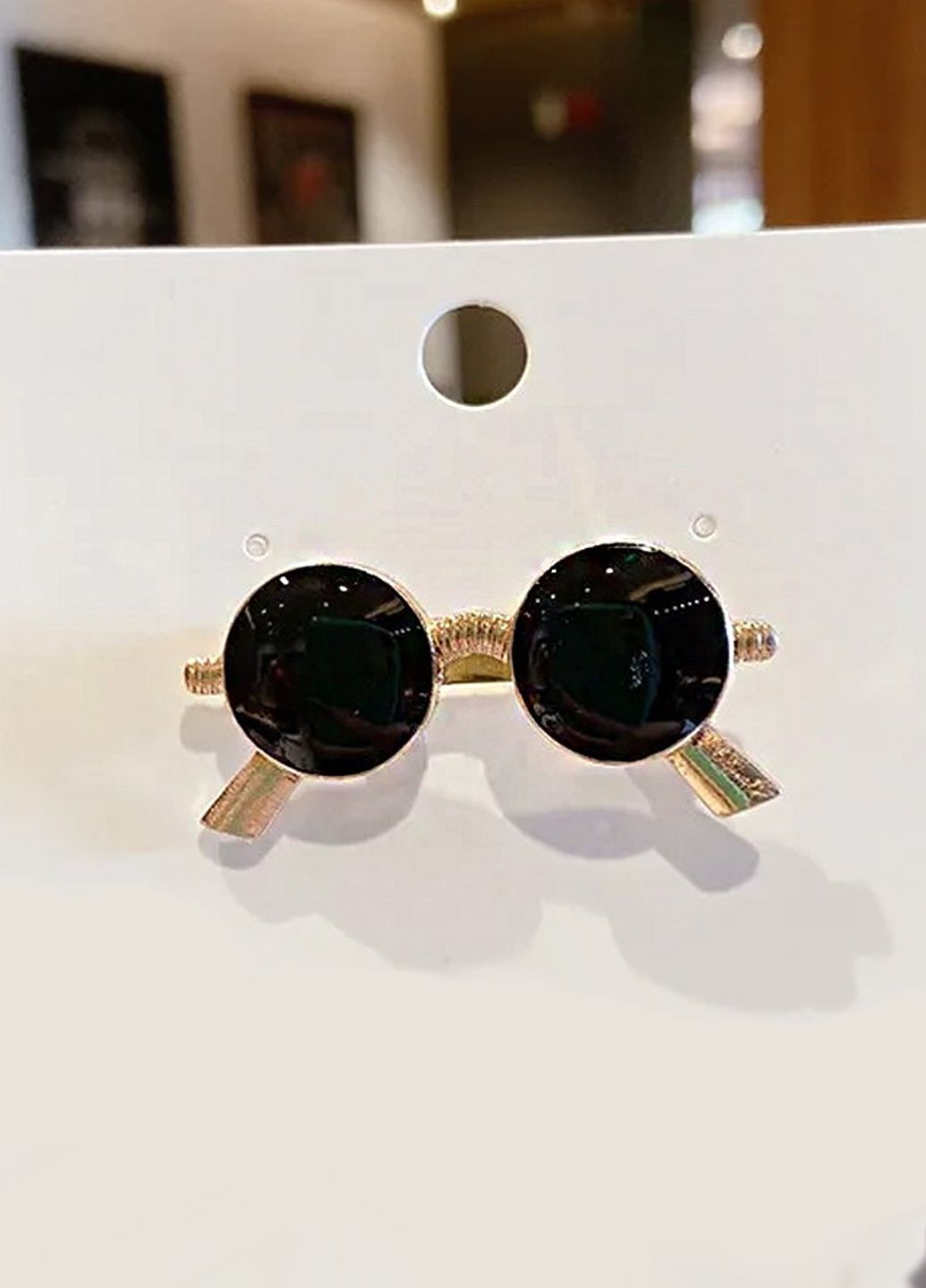 Брошь "Черные очки", 4 х1,7 см Анна Ясеницька (282842759)