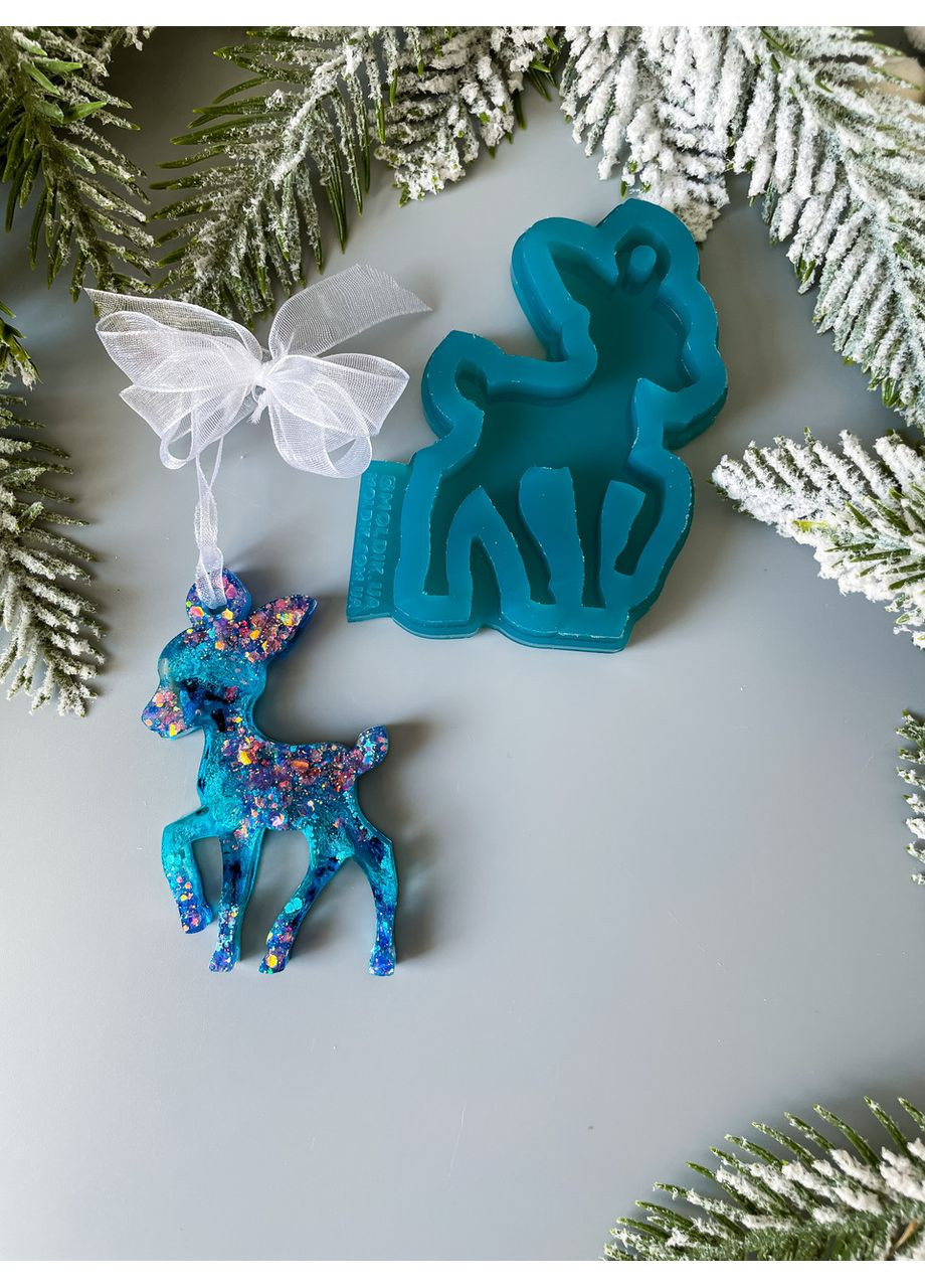 Молд Оленя бембі форма для новорічних іграшок на ялинку силіконова форма для епоксидної смоли No Brand (370566966)