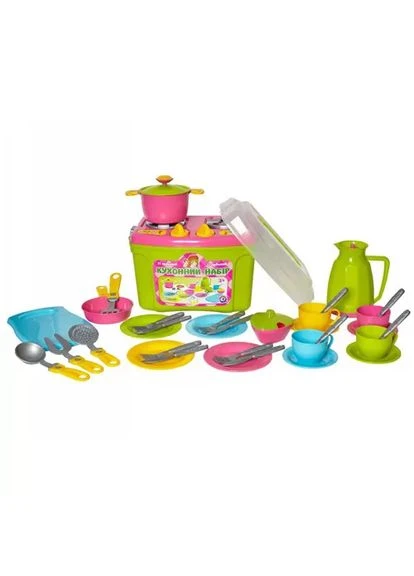 Игровой набор посуды "Кухонный набор № 9" 3596TXK, 37 предметов Toysi (389489576)