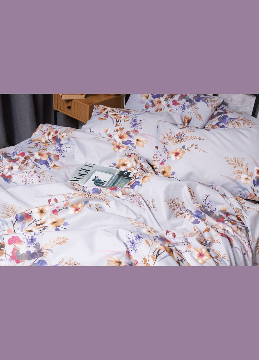 Комплект постельного белья Микросатин Premium «» полуторный евро 160х220 наволочки 2х40х60 Moon&Star spring bouquet (293148121)