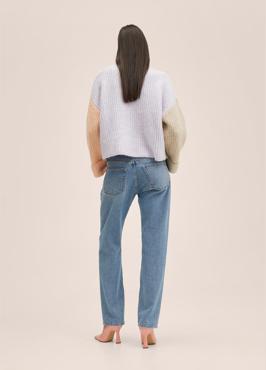 Білий зимовий светр вʼязаний з вмістом вовни та альпака оверсайз джемпер джемпер Mango